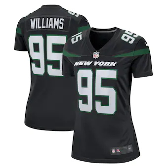 womens nike quinnen williams stealth black new york jets al